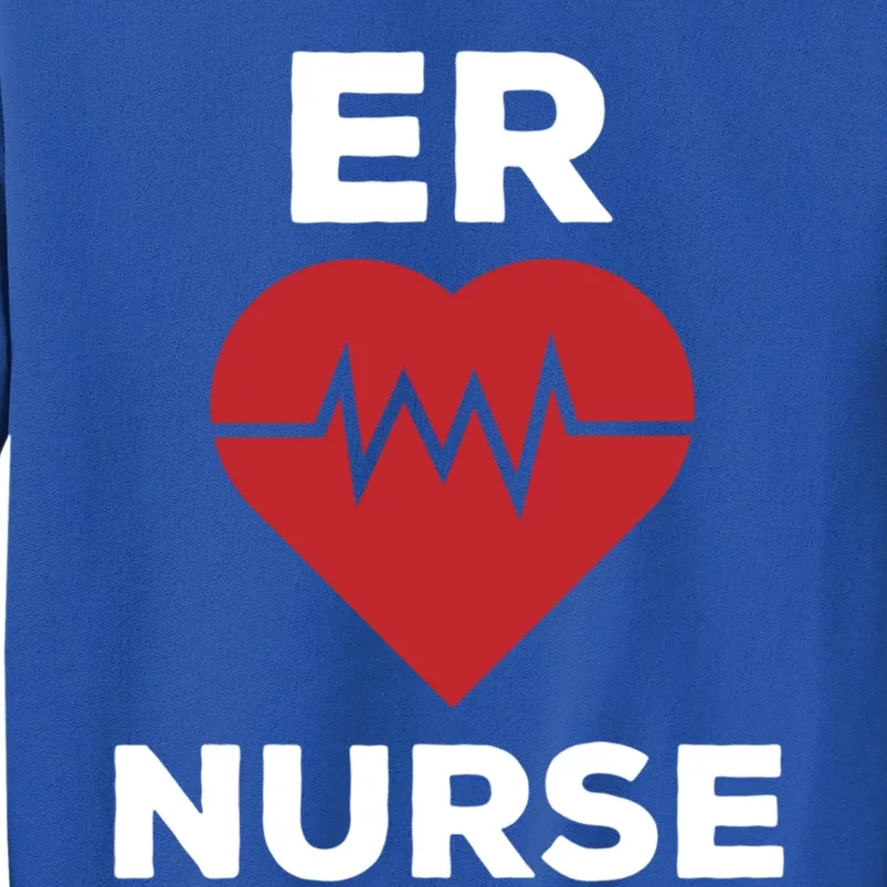 Er Nurse Emergency Room Nurse Heartbeat Nursing Gift Sweatshirt