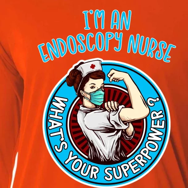 Endoscopy Nurse Funny Gift Nursing Gift Cooling Performance Long Sleeve Crew