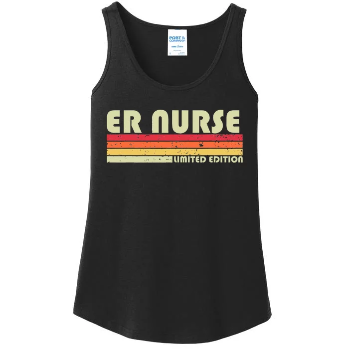 ER NURSE Funny Job Title Profession Birthday Worker Idea Ladies Essential Tank