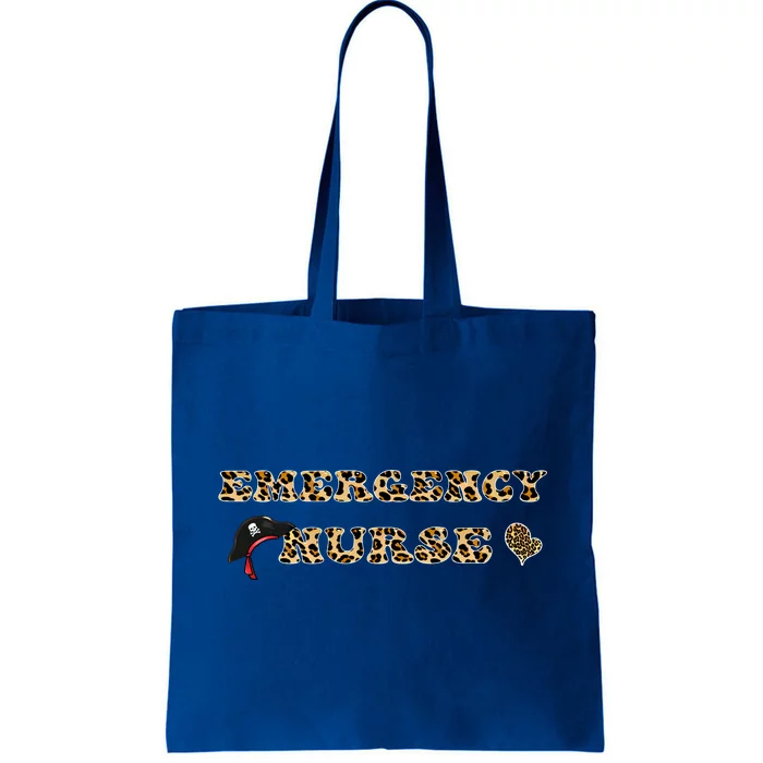 Emergency Nurse For Super Nurse Leopard Font Pirate Gift Tote Bag