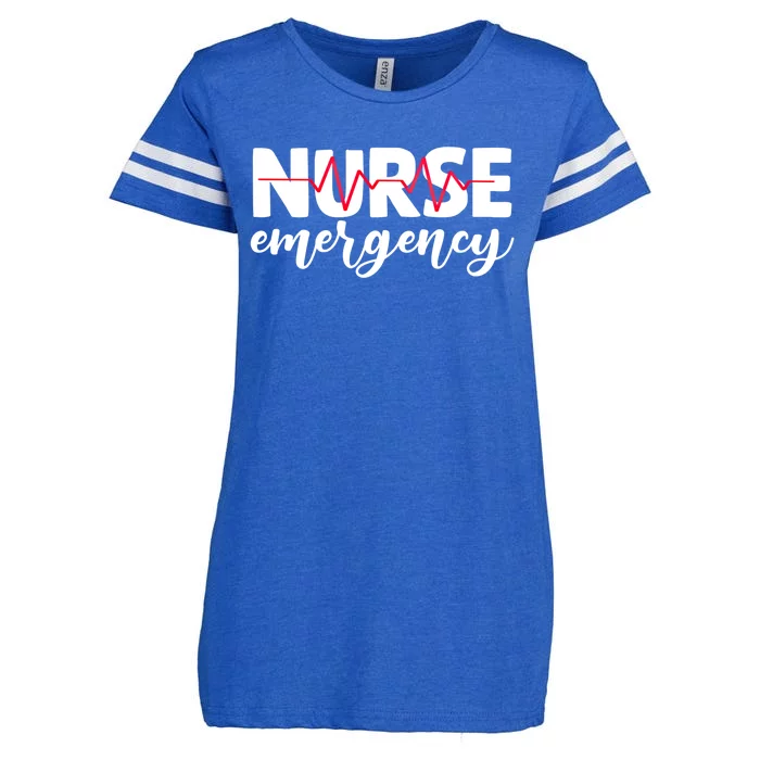 Emergency Nurse Funny Er Nursing School Gift Enza Ladies Jersey Football T-Shirt