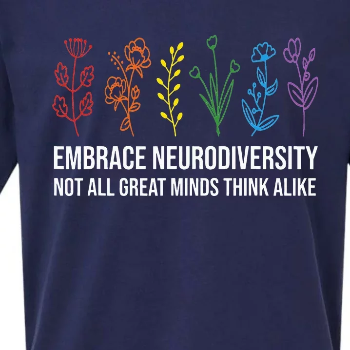 Embrace Neurodiversity flower Autism Awareness Mom Gifts Sueded Cloud Jersey T-Shirt