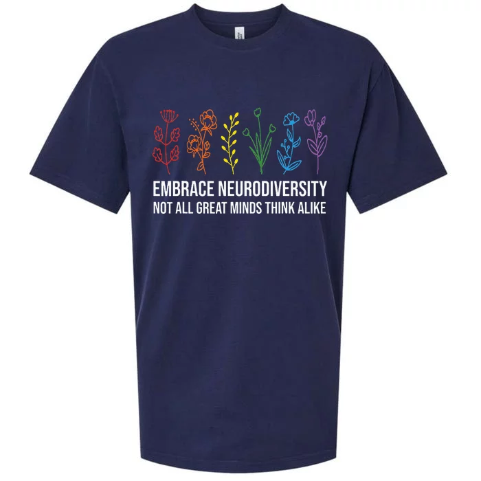 Embrace Neurodiversity flower Autism Awareness Mom Gifts Sueded Cloud Jersey T-Shirt