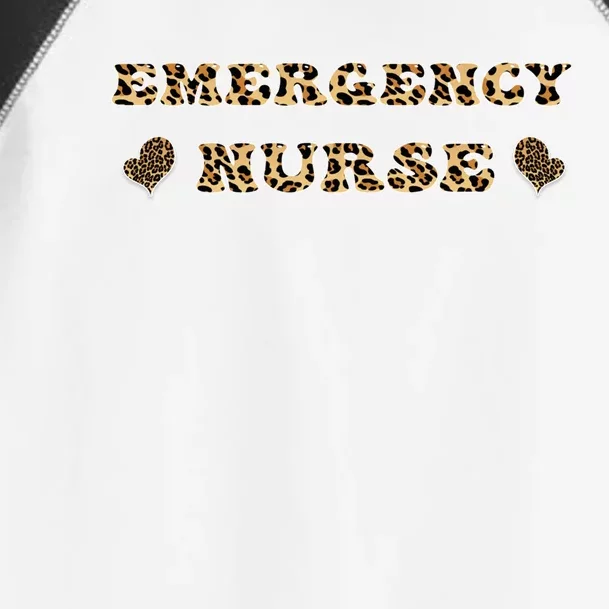 Emergency Nurse For Super Nurse Leopard Font Gift Toddler Fine Jersey T-Shirt