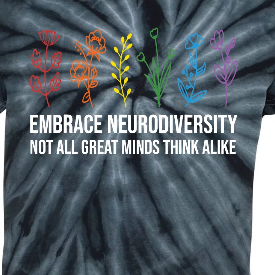 Embrace Neurodiversity flower Autism Awareness Mom Gifts Kids Tie-Dye T-Shirt