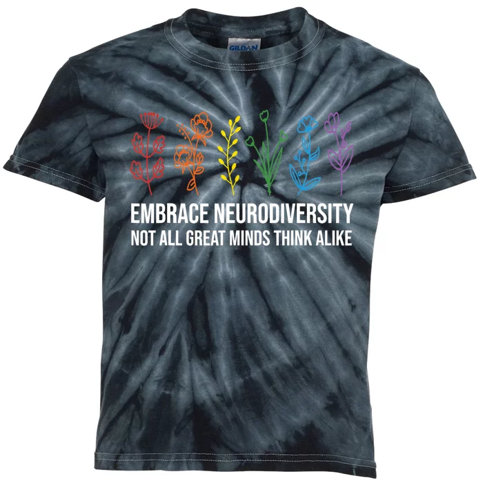 Embrace Neurodiversity flower Autism Awareness Mom Gifts Kids Tie-Dye T-Shirt