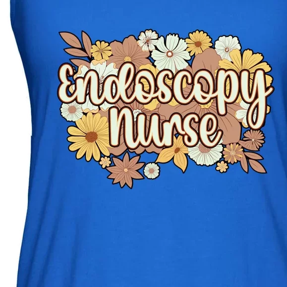 Endoscopy Nurse Flowers Endoscopy Nursing Gift Ladies Essential Flowy Tank