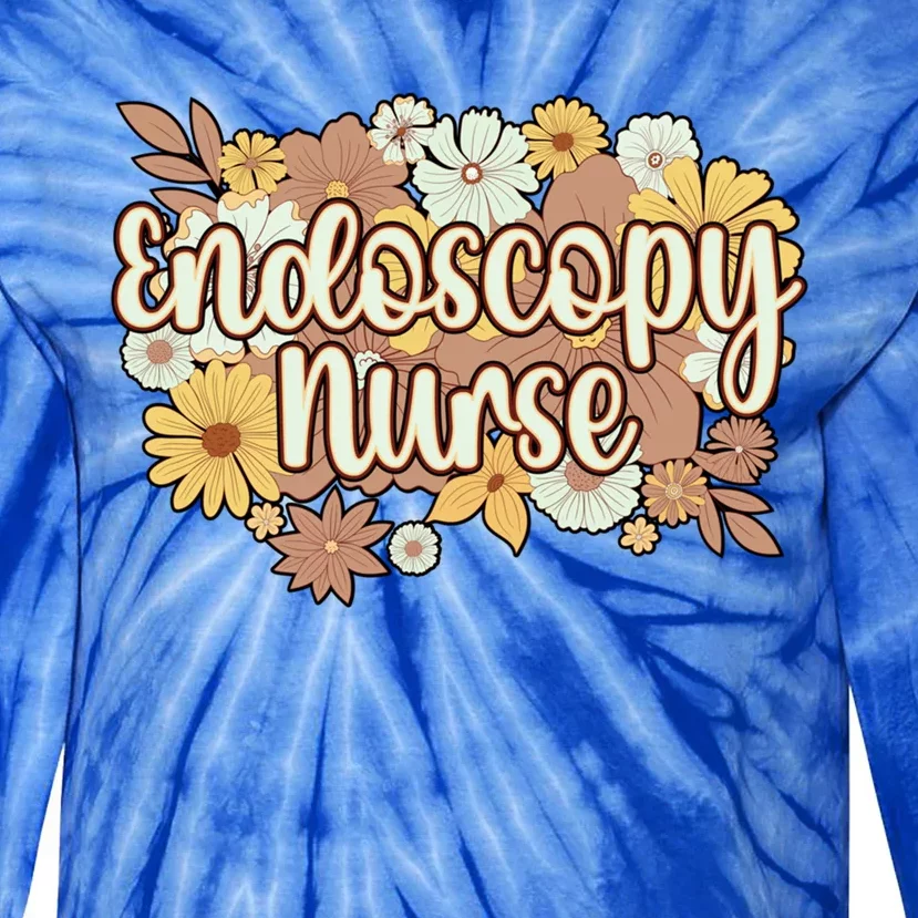 Endoscopy Nurse Flowers Endoscopy Nursing Gift Tie-Dye Long Sleeve Shirt