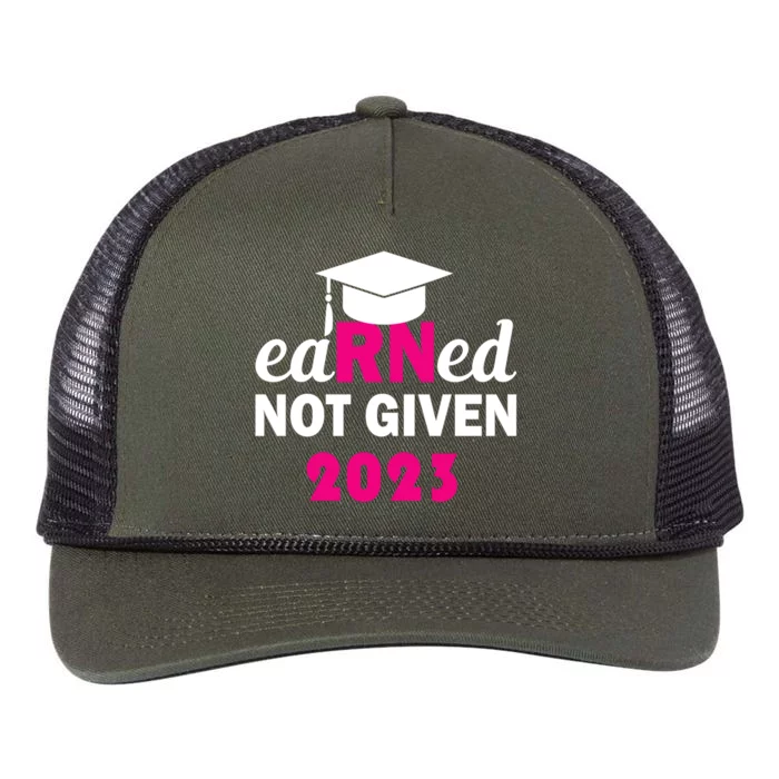 Earned Not Given Nurse Pride Rn Gift Retro Rope Trucker Hat Cap