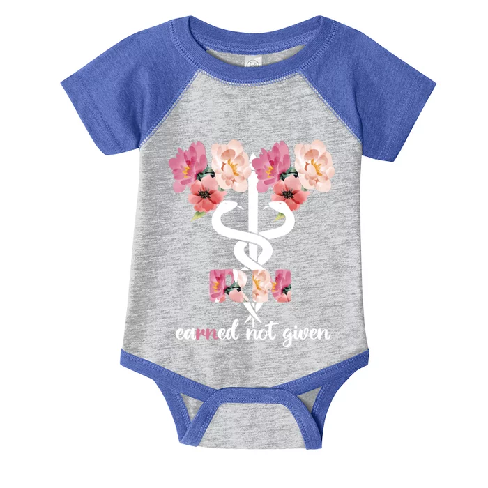 Earned Not Given Rn Student Registered Nurse Graduation Gift Infant Baby Jersey Bodysuit