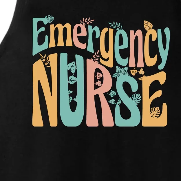 Emergency Nurse Groovy Ladies Tri-Blend Wicking Tank