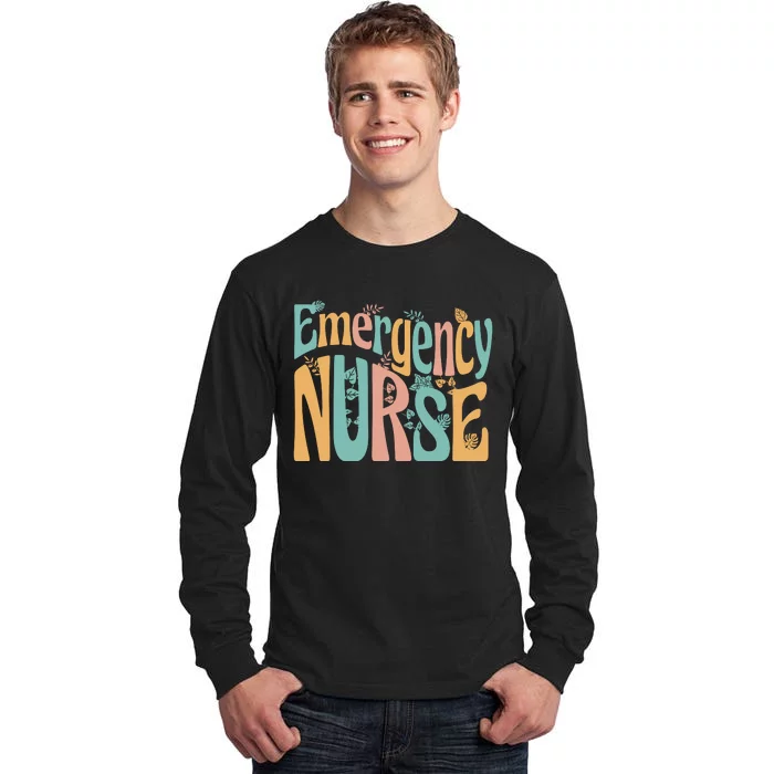 Emergency Nurse Groovy Tall Long Sleeve T-Shirt