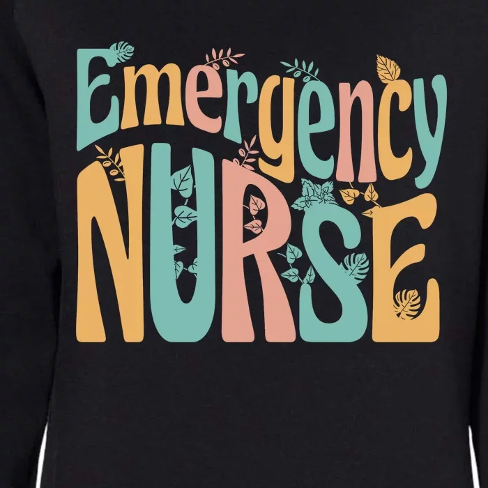 Emergency Nurse Groovy Womens California Wash Sweatshirt