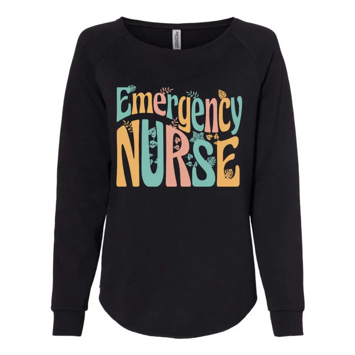 Emergency Nurse Groovy Womens California Wash Sweatshirt