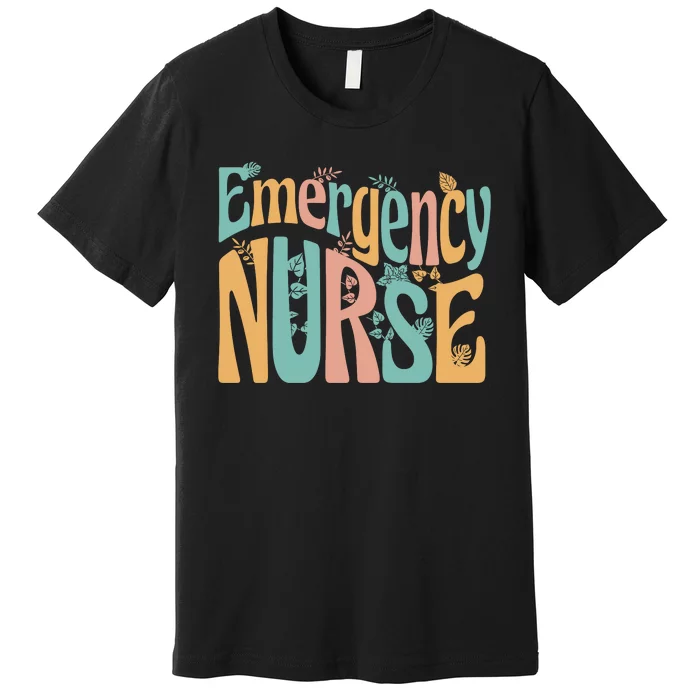 Emergency Nurse Groovy Premium T-Shirt