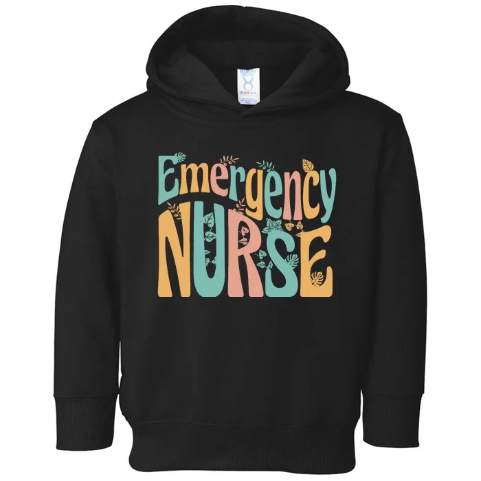 Emergency Nurse Groovy Toddler Hoodie