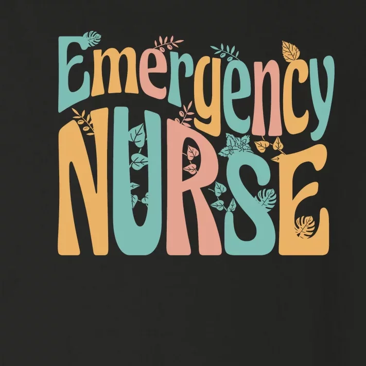 Emergency Nurse Groovy Toddler Long Sleeve Shirt