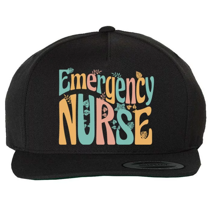 Emergency Nurse Groovy Wool Snapback Cap