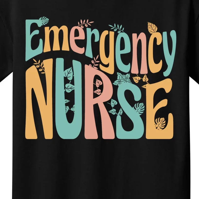 Emergency Nurse Groovy Kids T-Shirt