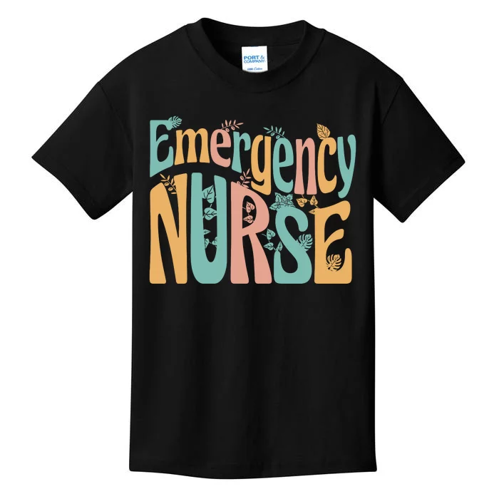 Emergency Nurse Groovy Kids T-Shirt