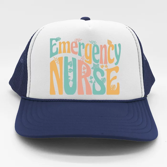 Emergency Nurse Groovy Trucker Hat