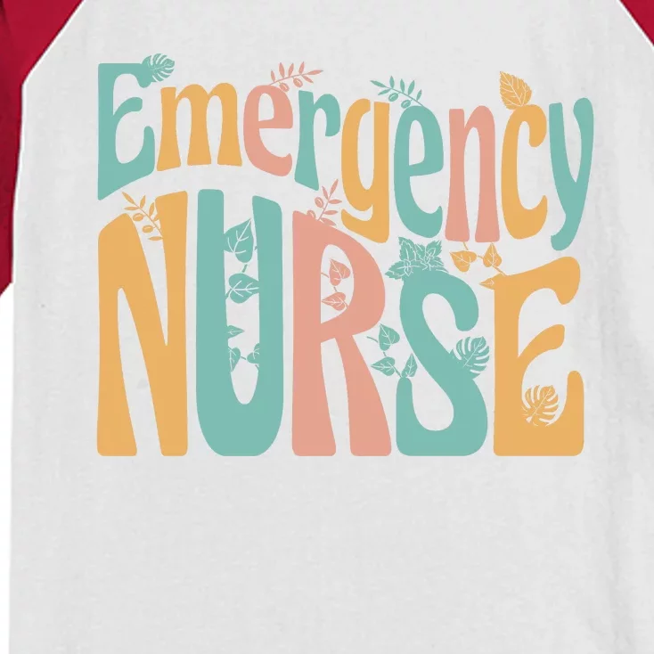 Emergency Nurse Groovy Kids Colorblock Raglan Jersey