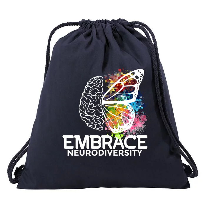 Embrace Neurodiversity Gift Adhd Awareness Gift Drawstring Bag