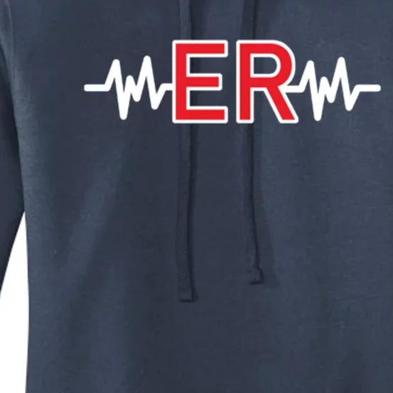 Er Nurse Gift For Emergency Room Rn Lvn Emt Doctor Cute Gift Women's Pullover Hoodie