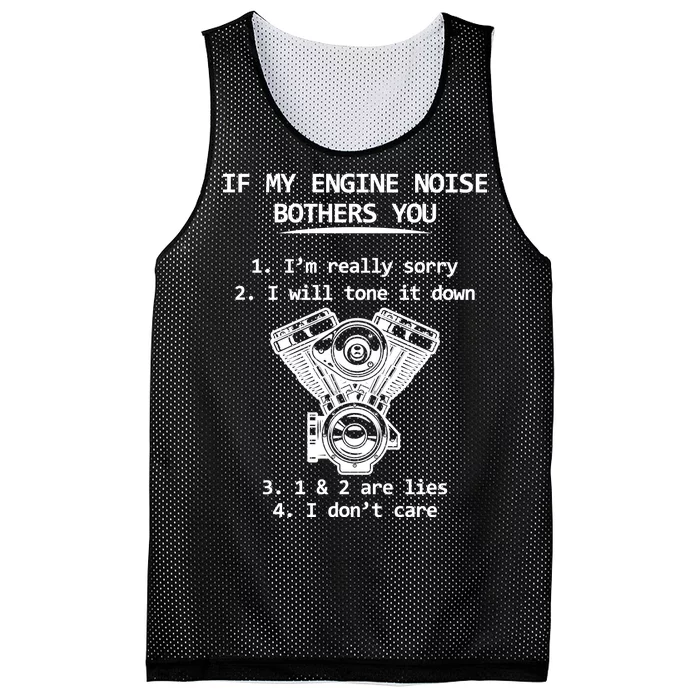 Engine Noise Bothering You I Don't Care Mesh Reversible Basketball Jersey Tank