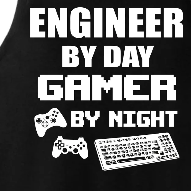 Engineer By Day Gamer By Night Ladies Tri-Blend Wicking Tank