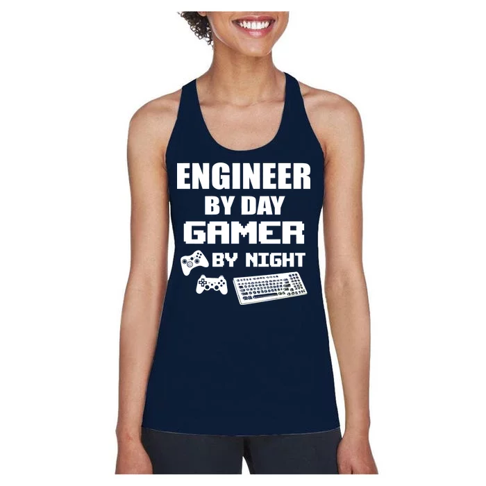 Engineer By Day Gamer By Night Women's Racerback Tank