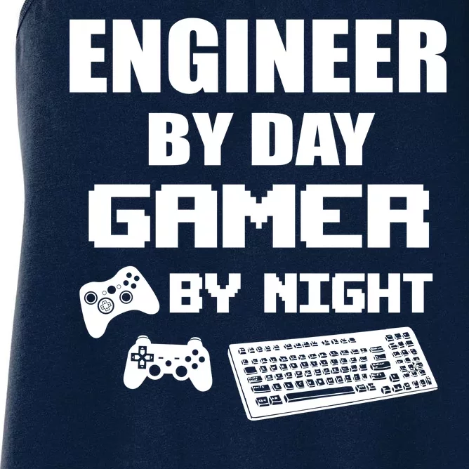 Engineer By Day Gamer By Night Women's Racerback Tank