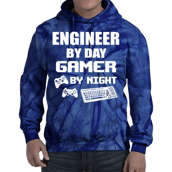 Engineer By Day Gamer By Night Tie Dye Hoodie