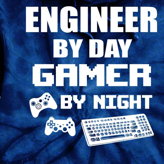 Engineer By Day Gamer By Night Tie Dye Hoodie