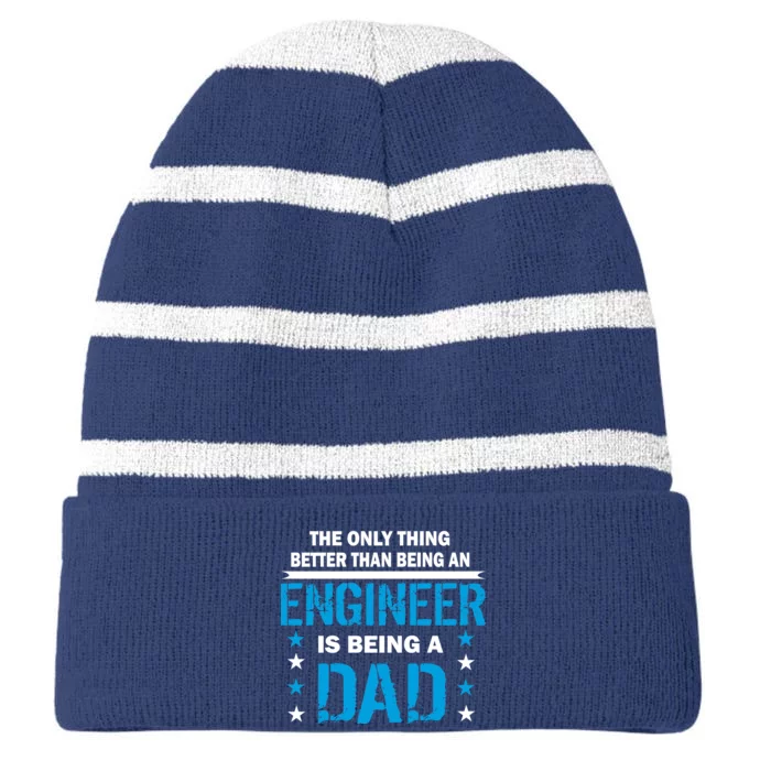 Engineer Dad Striped Beanie with Solid Band