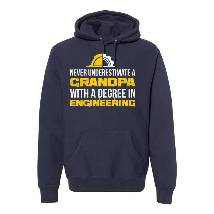 Engineer Grandpa Premium Hoodie