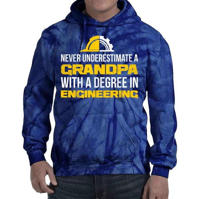 Engineer Grandpa Tie Dye Hoodie