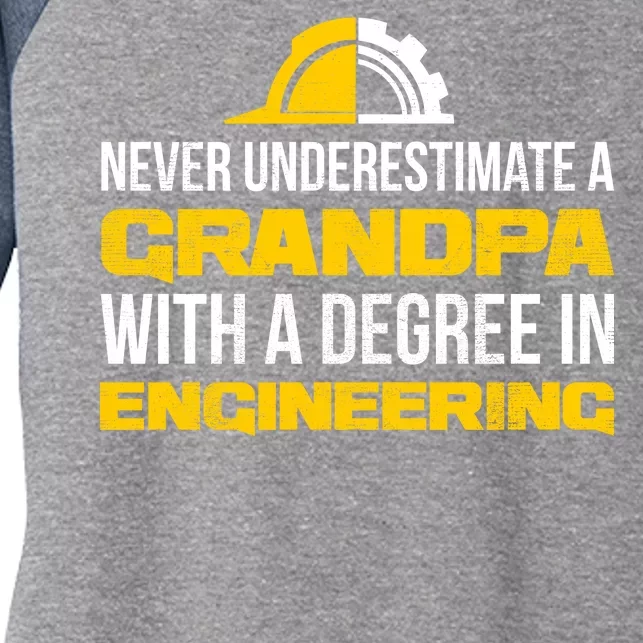 Engineer Grandpa Women's Tri-Blend 3/4-Sleeve Raglan Shirt