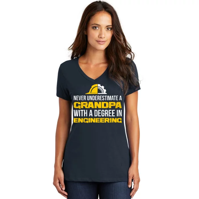 Engineer Grandpa Women's V-Neck T-Shirt