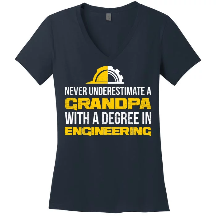 Engineer Grandpa Women's V-Neck T-Shirt