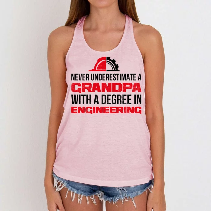 Engineer Grandpa Women's Knotted Racerback Tank