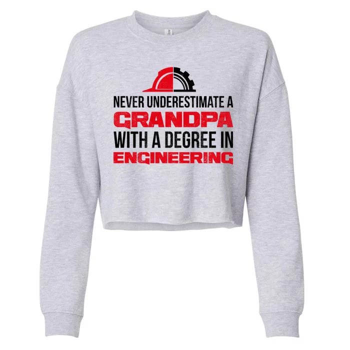 Engineer Grandpa Cropped Pullover Crew