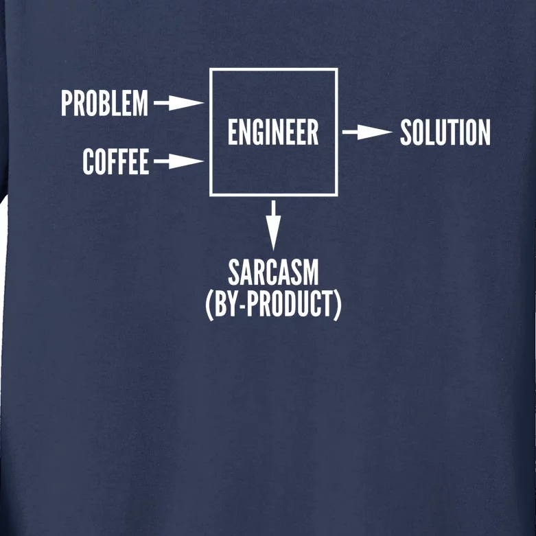 Engineer Sarcasm Diagram Kids Long Sleeve Shirt