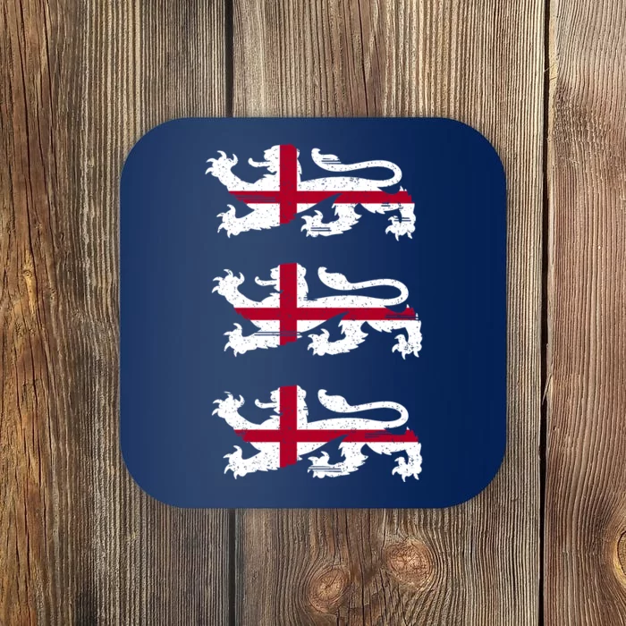 England Euro 21 English Lions Soccer Fan Flag Coaster