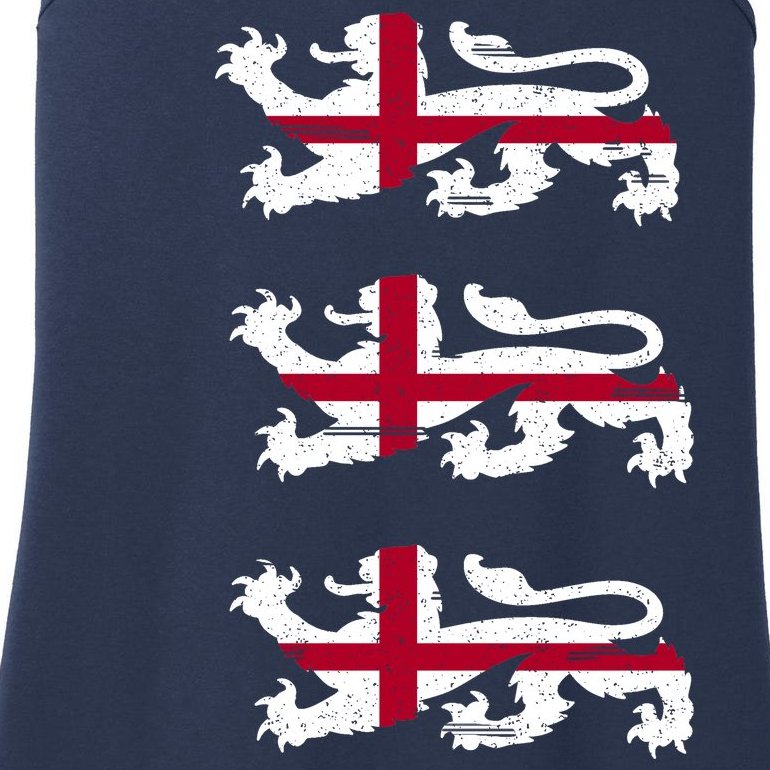 England Euro 21 English Lions Soccer Fan Flag Ladies Essential Tank