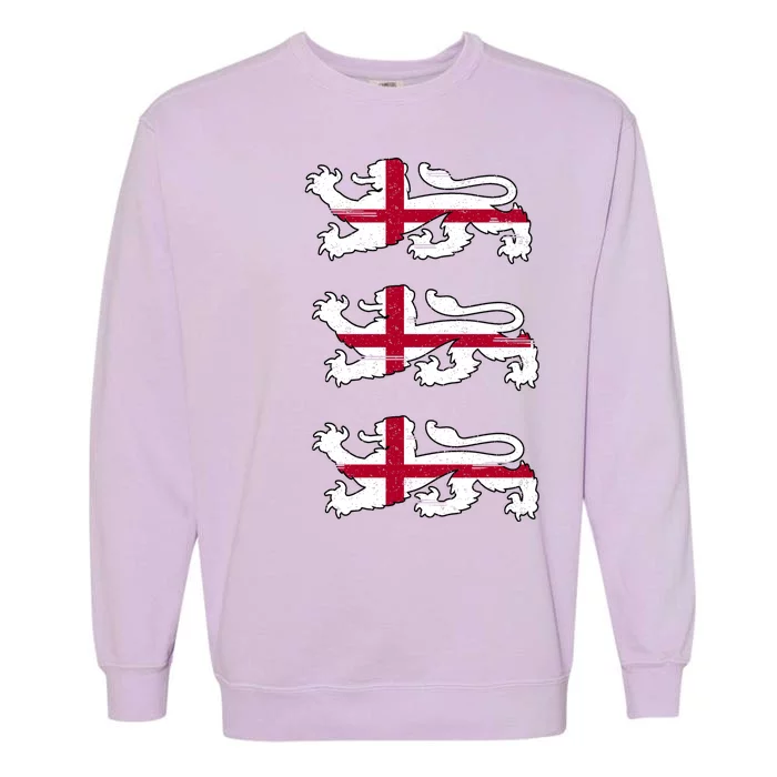 England Euro 21 English Lions Soccer Fan Flag Garment-Dyed Sweatshirt