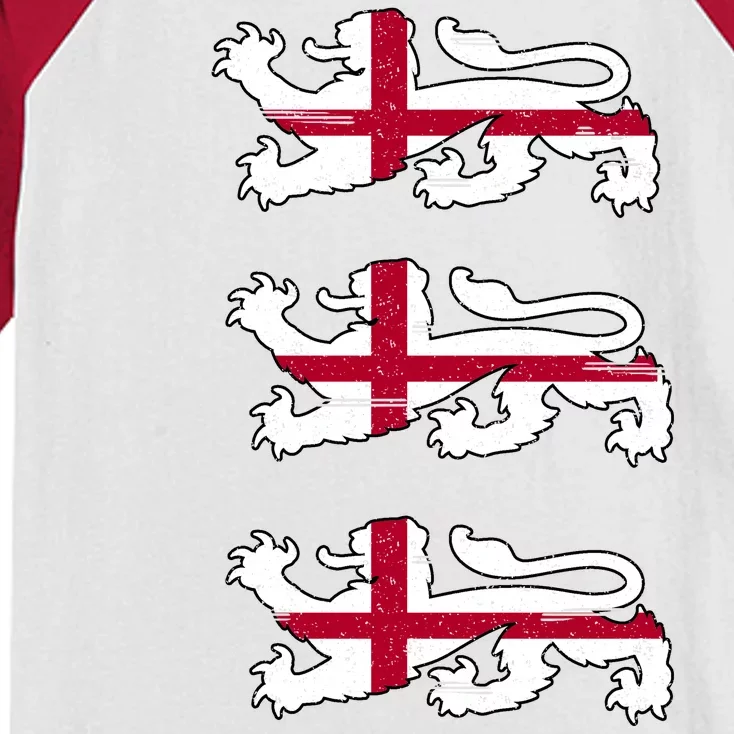 England Euro 21 English Lions Soccer Fan Flag Kids Colorblock Raglan Jersey