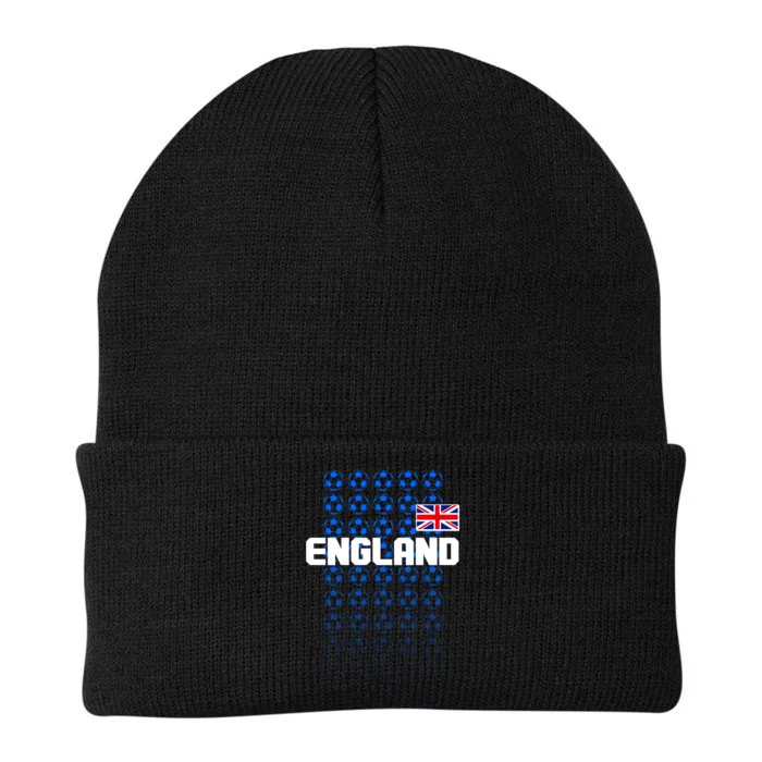 England Flag Soccer Ball Futbol Pattern Knit Cap Winter Beanie