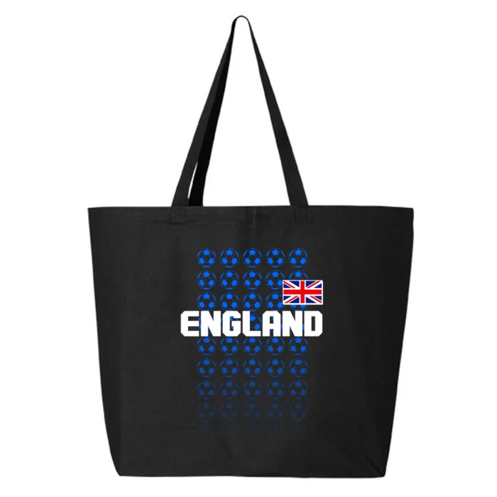 England Flag Soccer Ball Futbol Pattern 25L Jumbo Tote