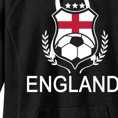 England Soccer English Flag Women's Fleece Hoodie